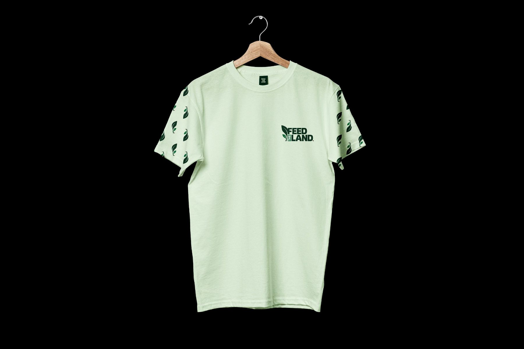Feed The Land tee on black