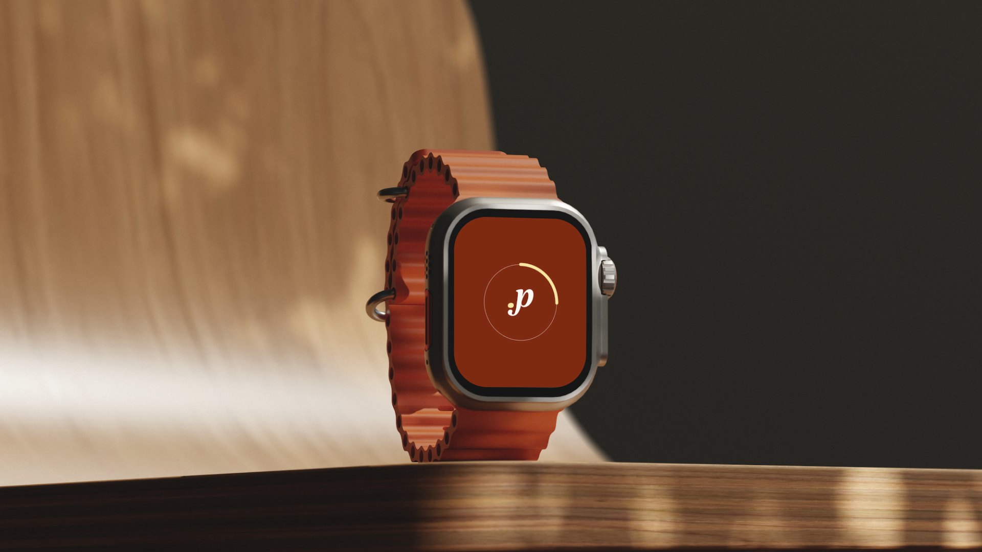 Perfecti logomark on a smartwatch