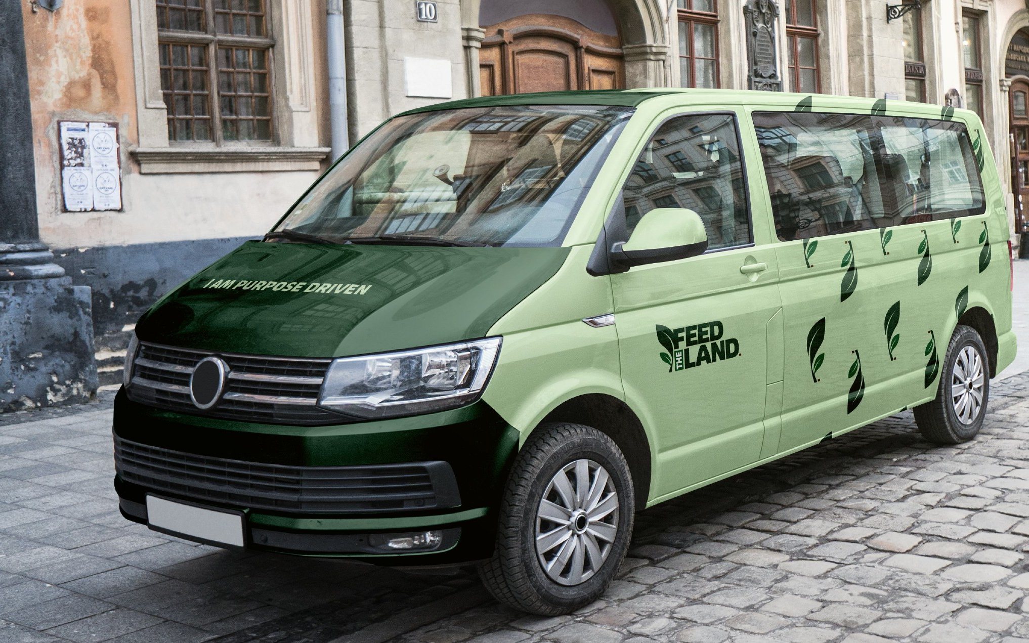 Feed The Land branded van